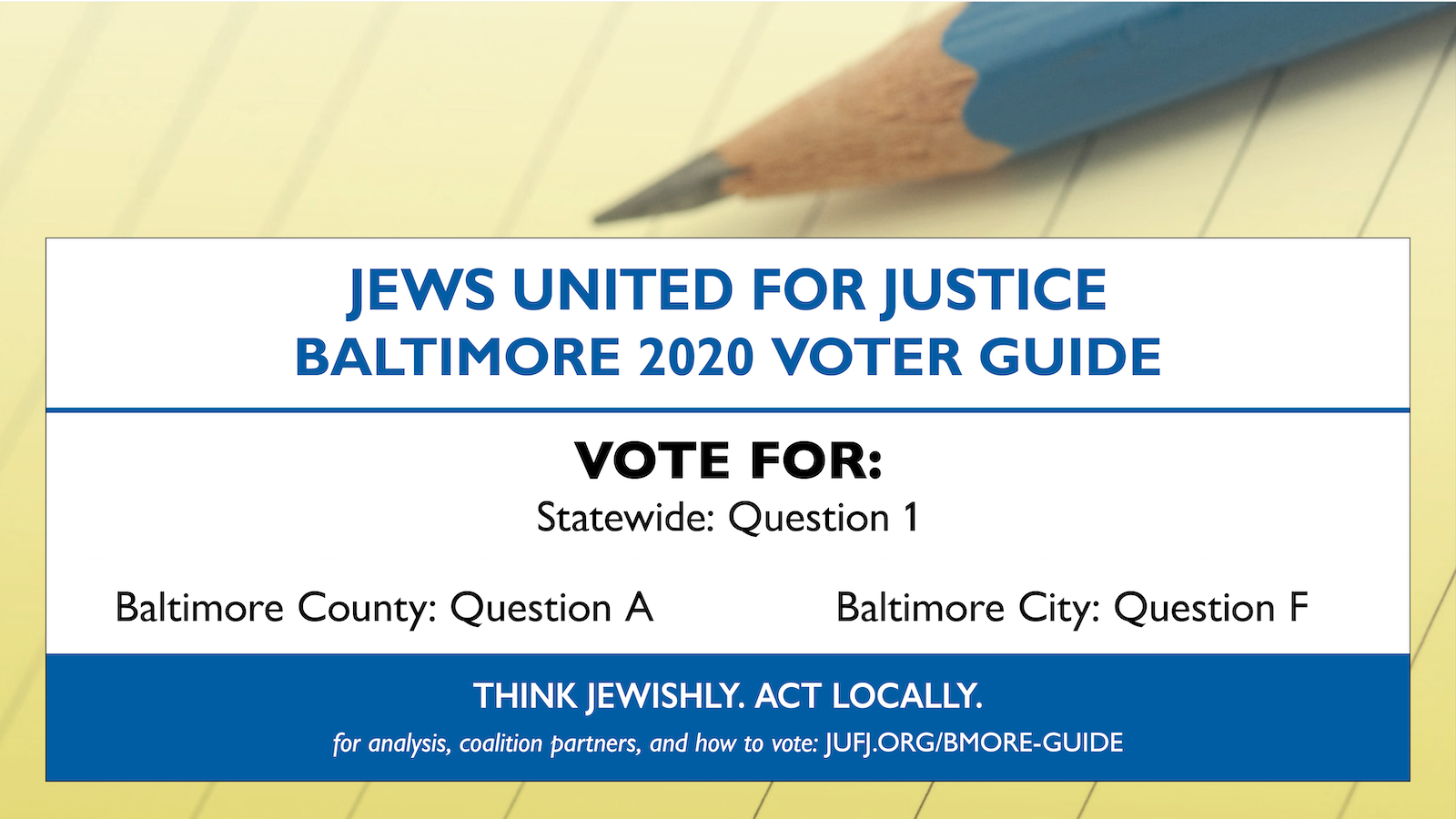 Baltimore Voter Guide - Jews United for Justice