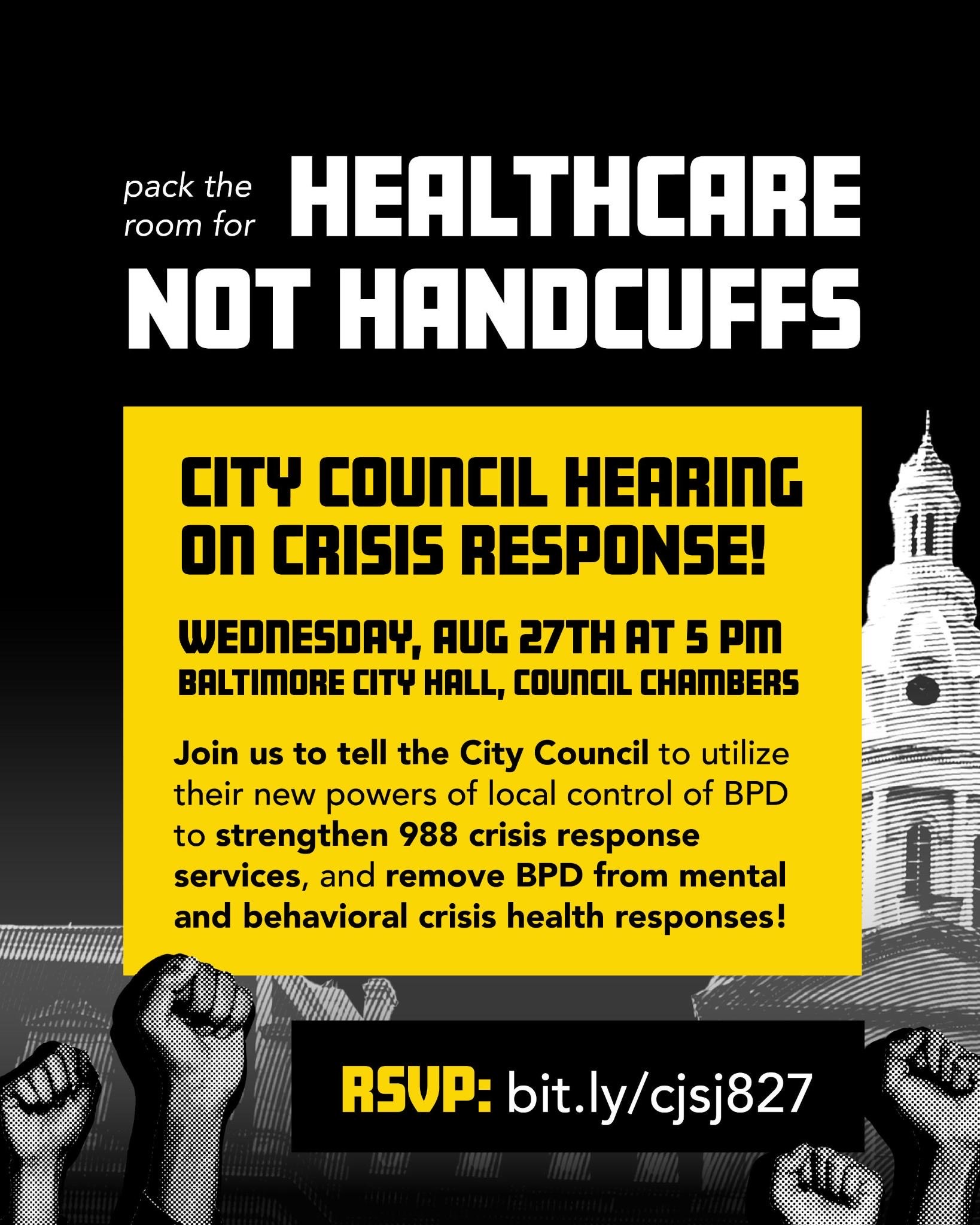 Campaign for Justice, Safety, and Jobs poster