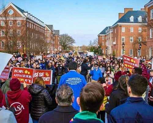 img_8153 JUFJers, CASA, and other partners and allies at a rally in Annapolis for Immigrant Justice in 2025