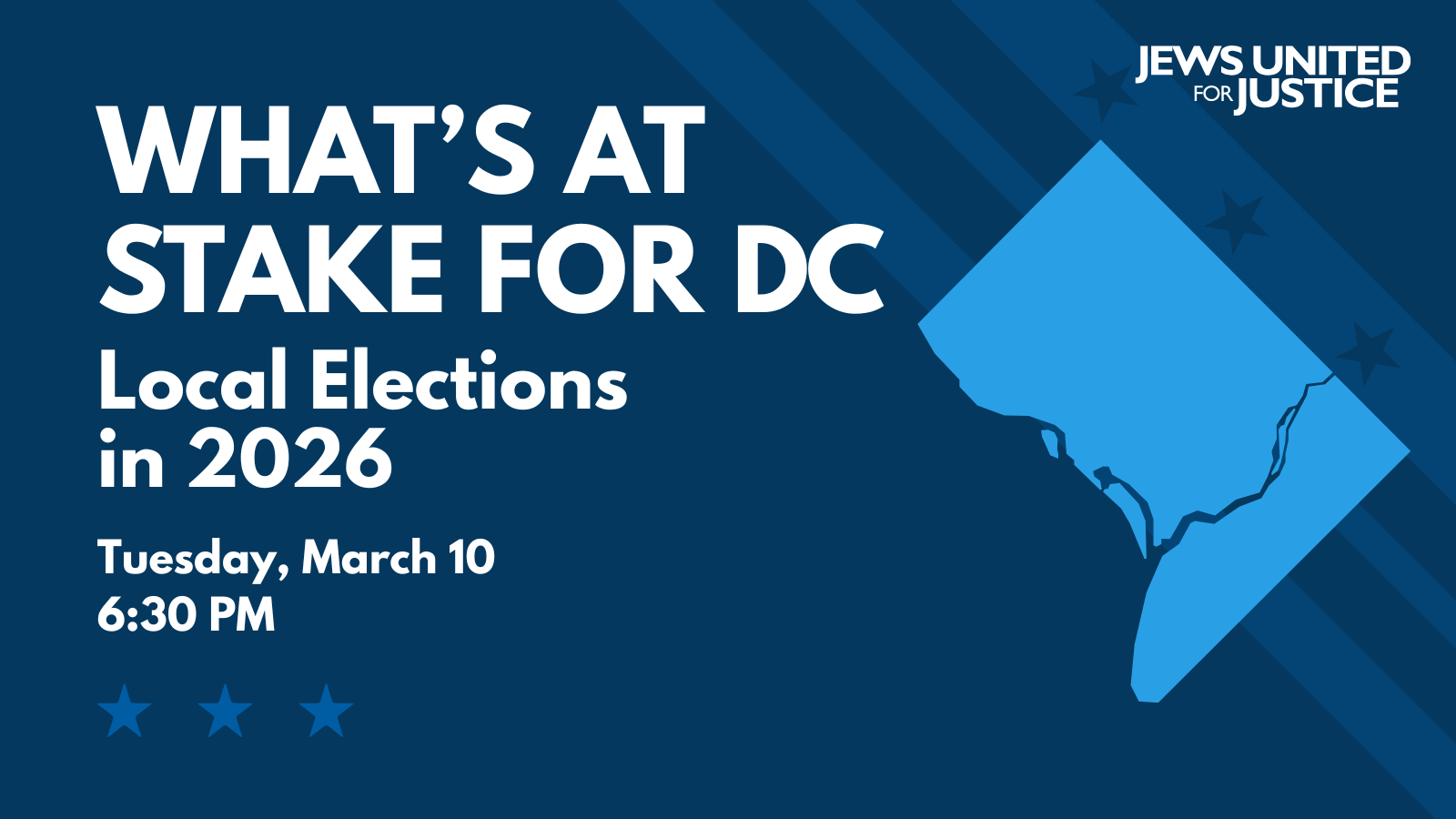 Whats at stake for DC: Local Elections in 2026. Tuesday, March 10 6:30 PM